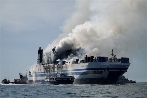 corfu ferry fire video